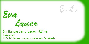 eva lauer business card